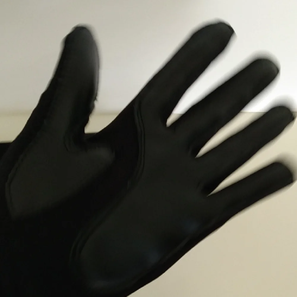 Womens Black Lined Stretch Gloves
